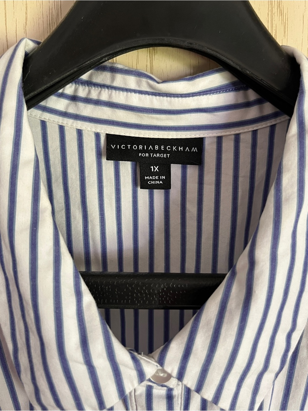Victoria Beckham for Target Blue & White Striped High Low Shirt Dress - Size L - Picture 3 of 8